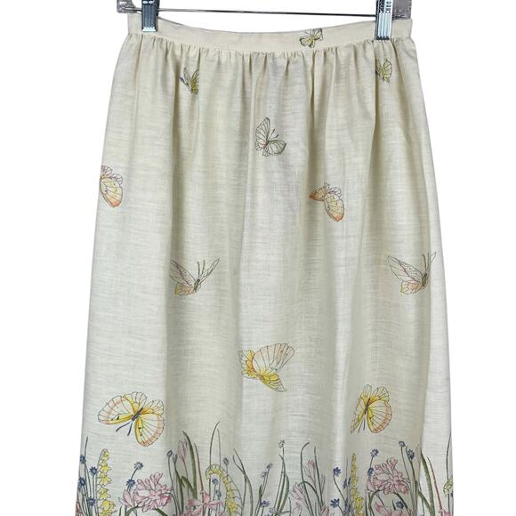 Handmade Maxi Skirt Flowers Butterflies Boho Women's 4 - Picture 2 of 10